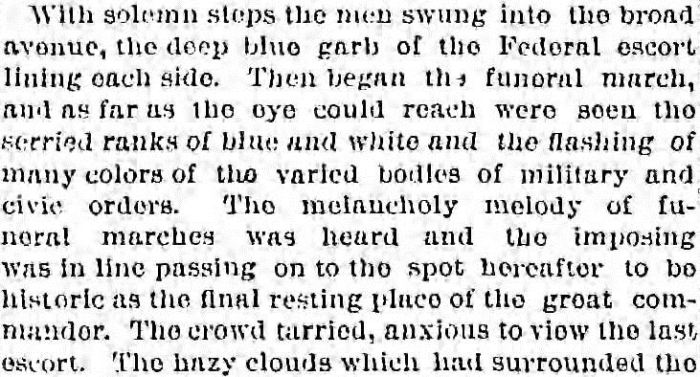 Excerpt from Brooklyn Daily Eagle 8 Aug 1885